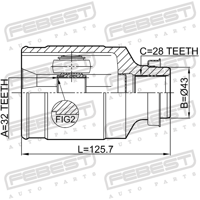 28 56 10 35. Шрус внутренний правый 24x43x28 Kia Credos II 97 1997-2000 [d01. Шрус внутренний 29x43x26. Шрус внутренний 24x*x24.