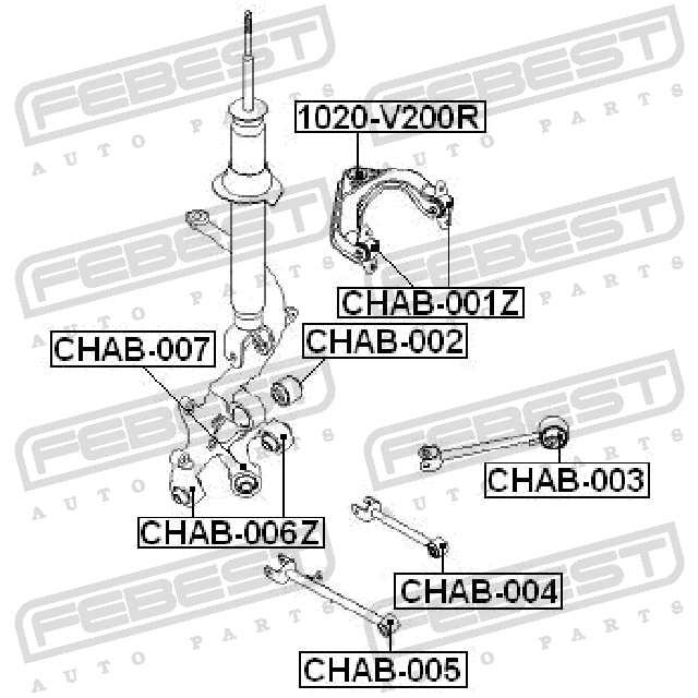 CHAB-006Z САЙЛЕНТБЛОК ЗАДНЬОЇ ЦАПФИ : Купити в Києві недорого