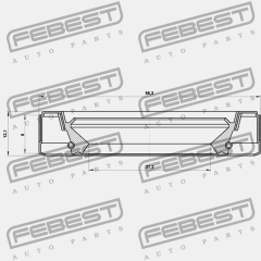 САЛЬНИК ПЕРЕДНЕЙ ПОЛУОСИ 37.2X56.2X8X12.1